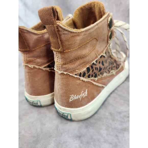 Blowfish Malibu Womens Upland High Top Canvas Sneakers Desert Caramel Size 7 - Picture 5 of 9